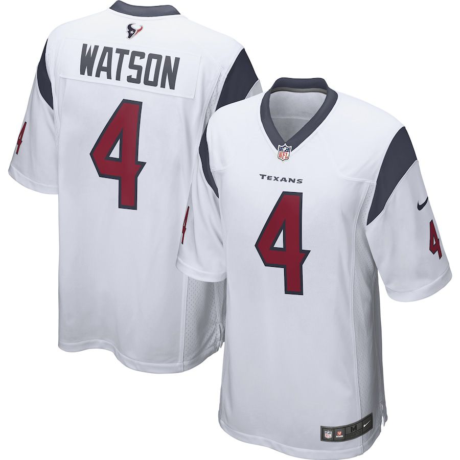 Men Houston Texans #4 Deshaun Watson White Nike Player Game NFL Jersey->houston texans->NFL Jersey